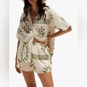 2 piece Short Set, printed